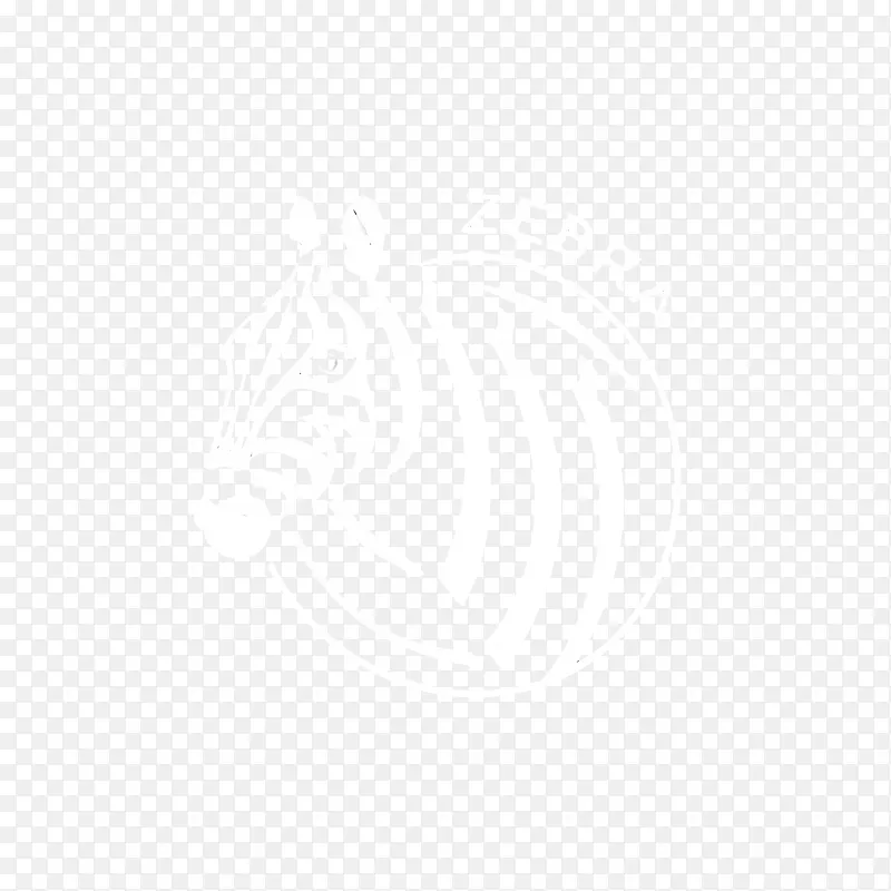 斑马标志-斑马标志斑马野生动物黑白标志