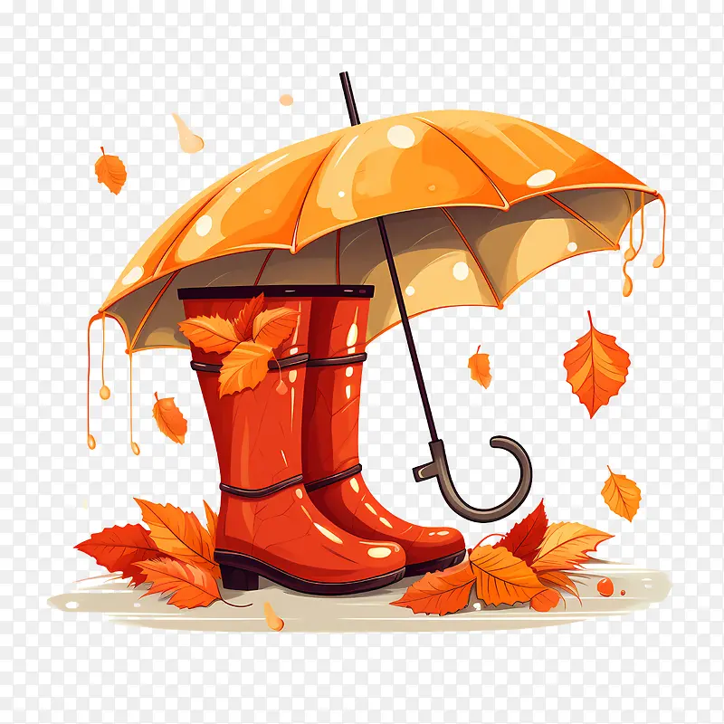 秋雨-落叶