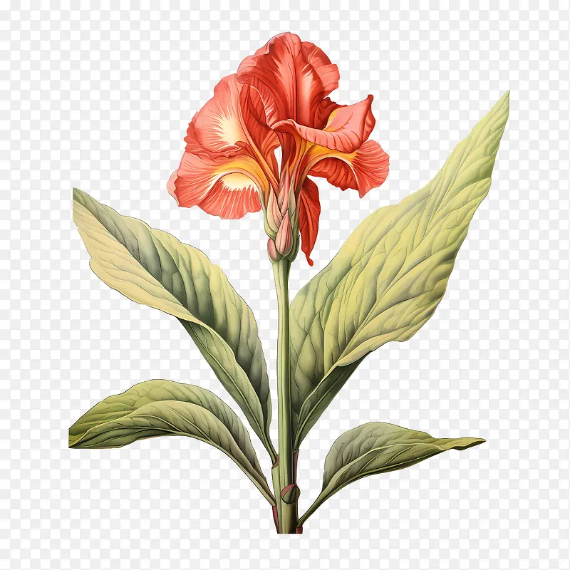 美人蕉-花图