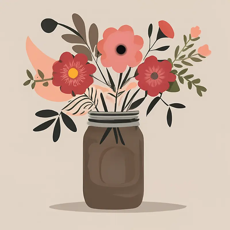 全国玻璃瓶日-鲜花花束