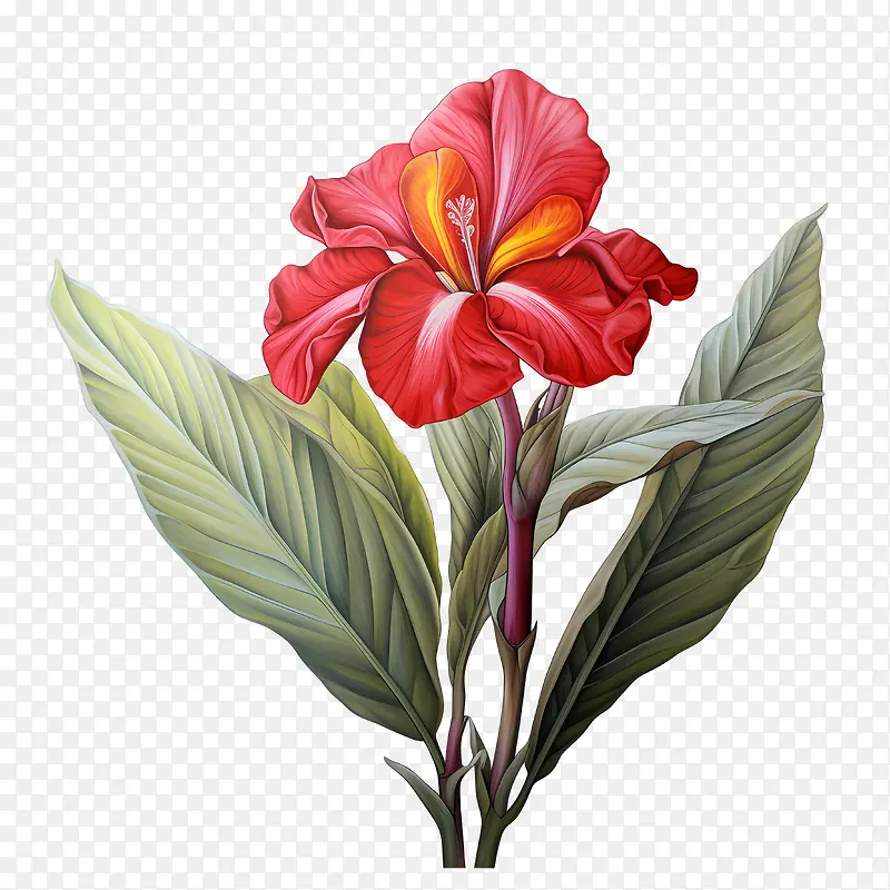 美人蕉-红色的花