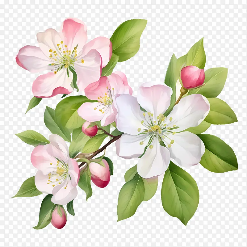 苹果花-苹果花苹果花春天自然花朵