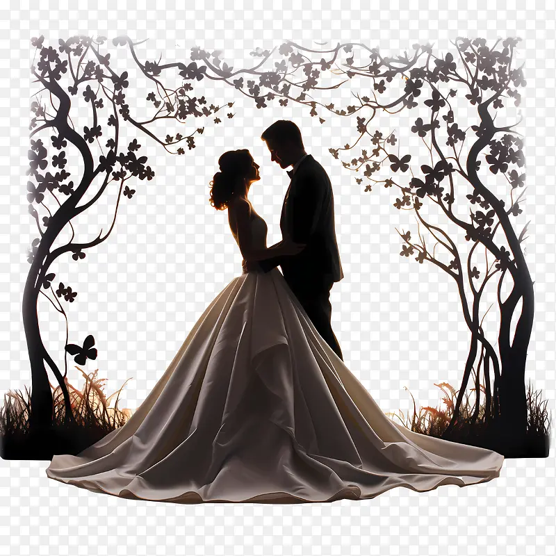 婚礼情侣剪影-婚礼情侣剪影