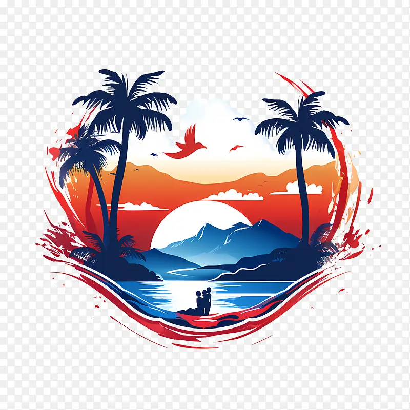 哥斯达黎加独立日-棕榈树