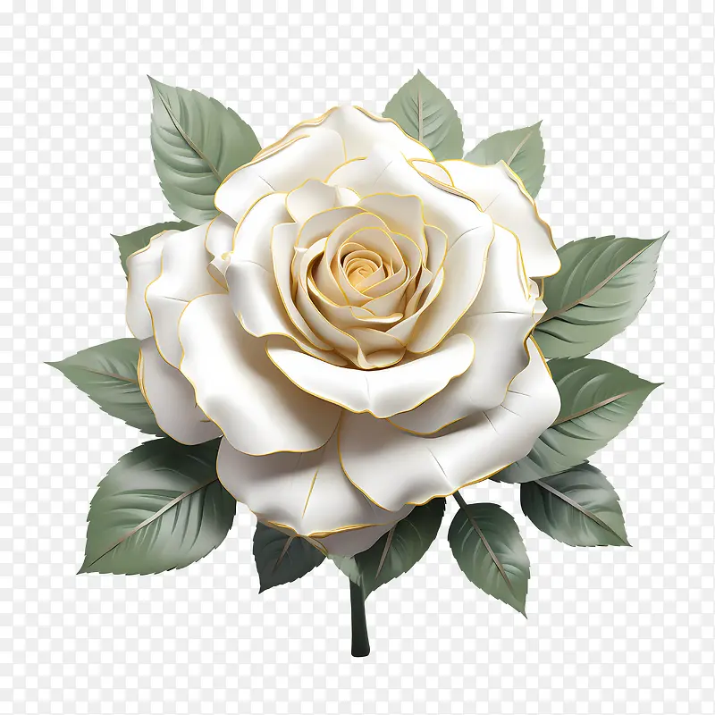 白玫瑰花-玫瑰