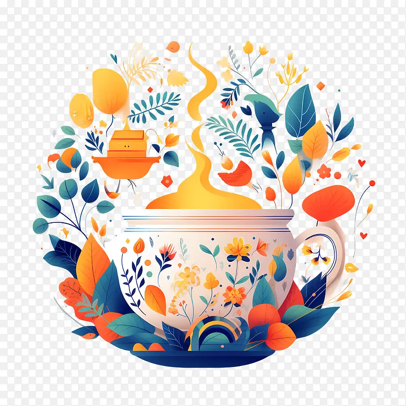 国际茶日-国际茶日茶勺异想天开的花朵
