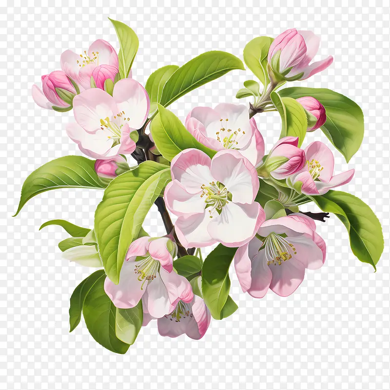 苹果花-苹果花花苹果花枝