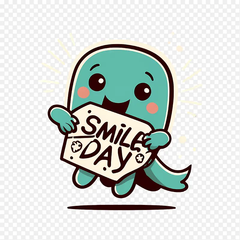 世界微笑日-世界微笑日笑脸可爱卡通异想天开
