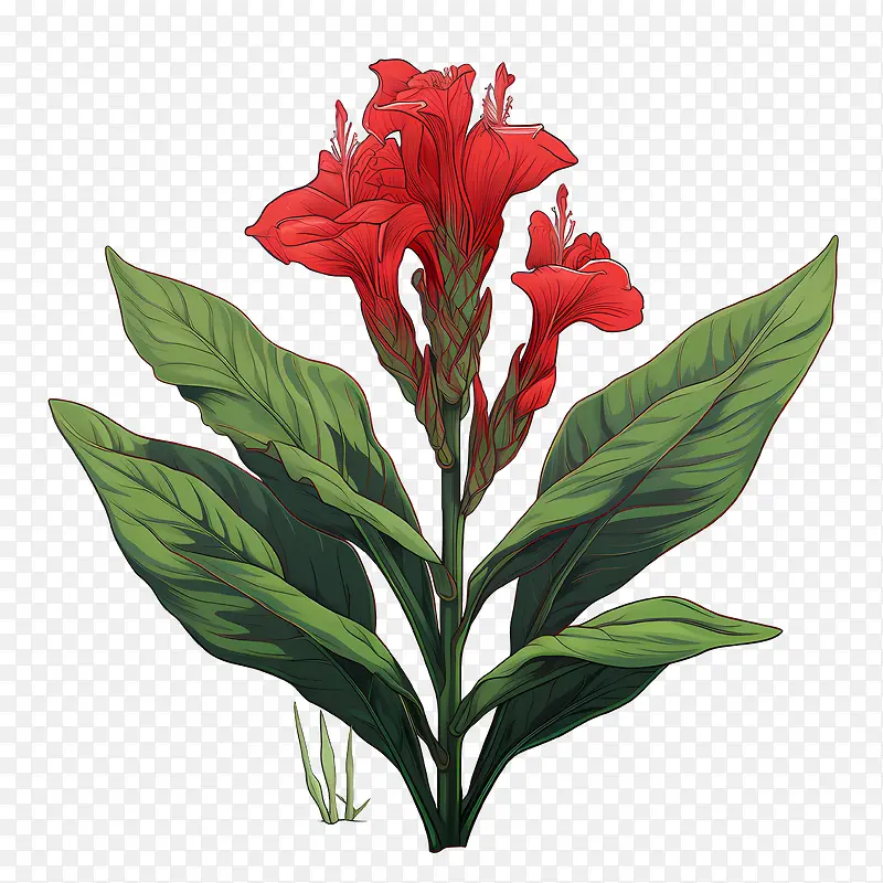 美人蕉-红色的花