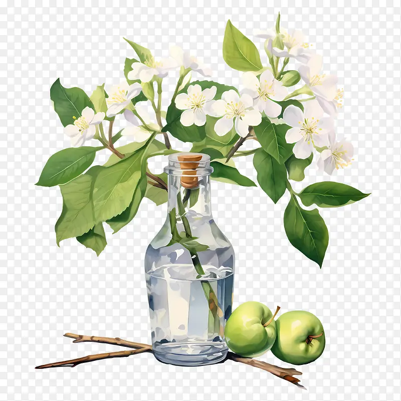 苹果花-苹果花苹果瓶花水