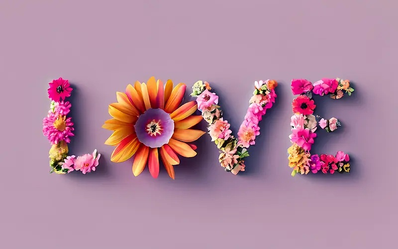 爱艺术字-雏菊