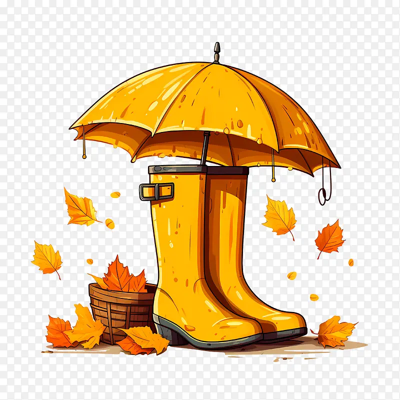 秋雨-落叶