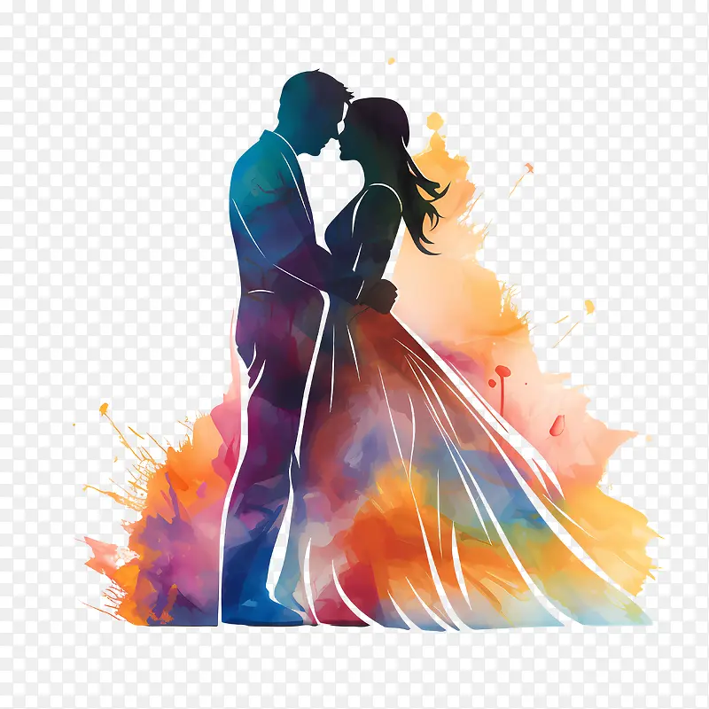婚礼情侣剪影-婚礼情侣剪影
