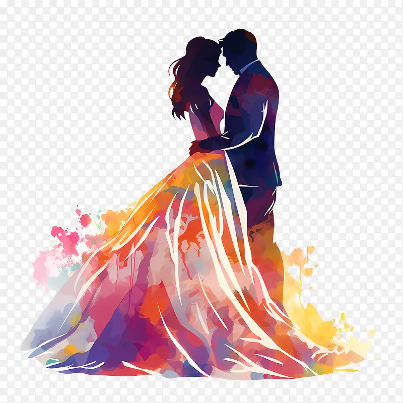 婚礼情侣剪影-婚礼情侣剪影