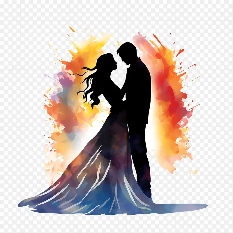 婚礼情侣剪影-婚礼情侣剪影