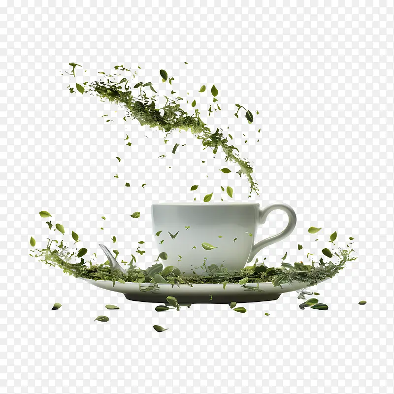 国际茶日-国际茶日茶杯碟叶