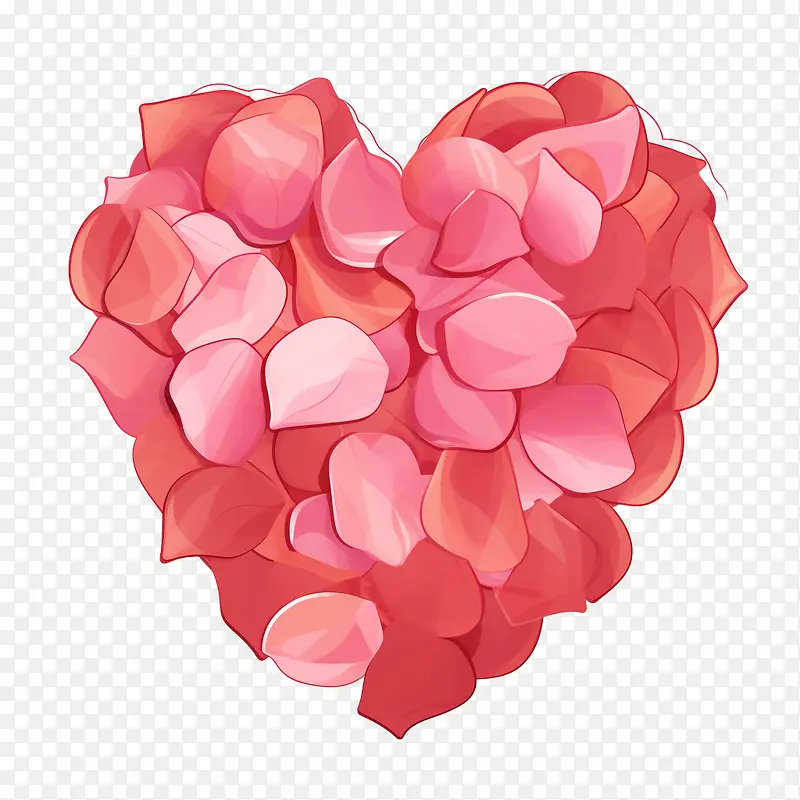 玫瑰花瓣心-玫瑰花瓣