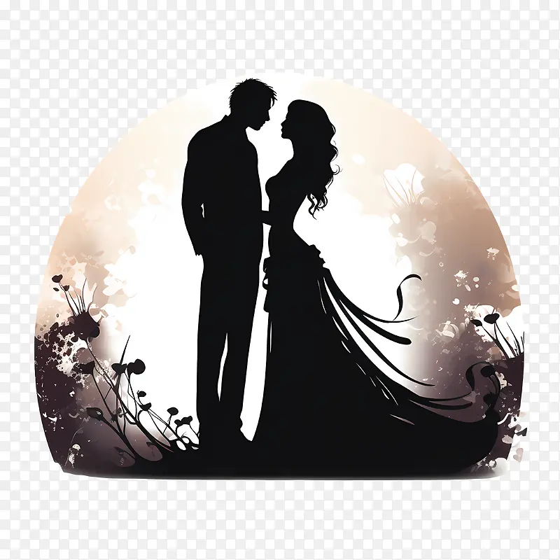 婚礼情侣剪影-婚礼情侣剪影