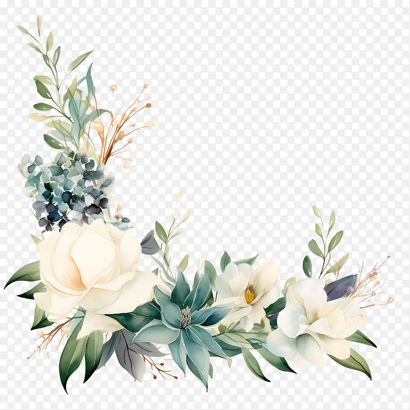 婚礼花艺请柬设计-插花