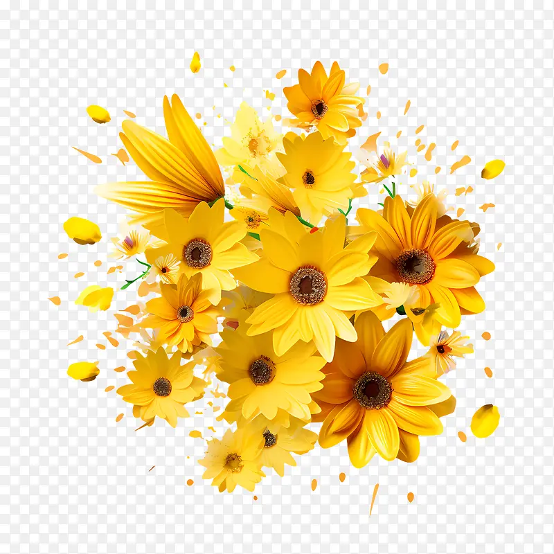黄色的花朵-雏菊