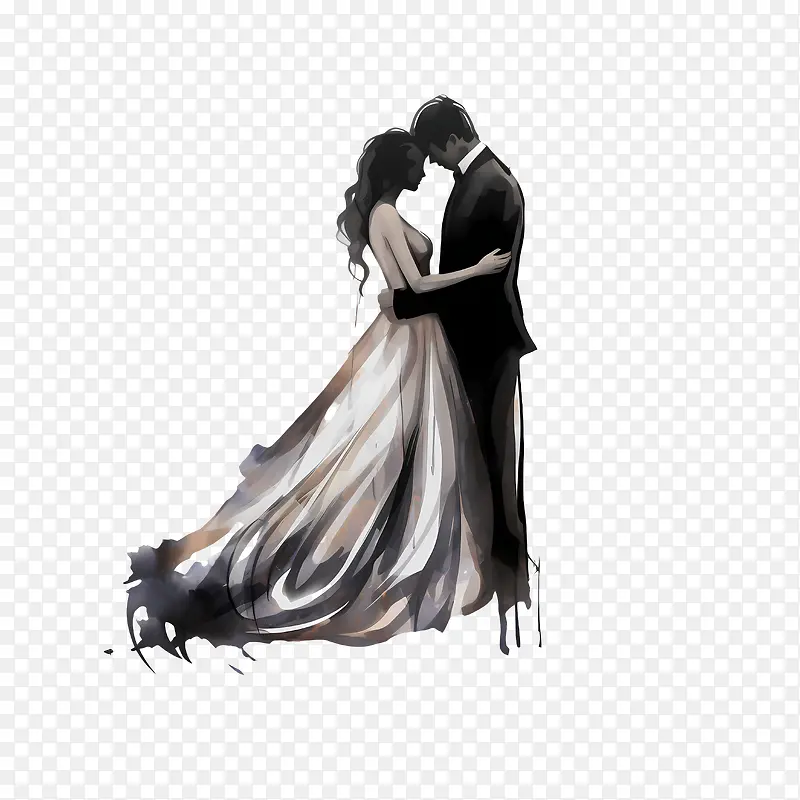 婚礼情侣剪影-婚礼情侣剪影