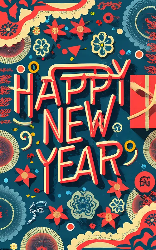 新年快乐-中国新年贺卡