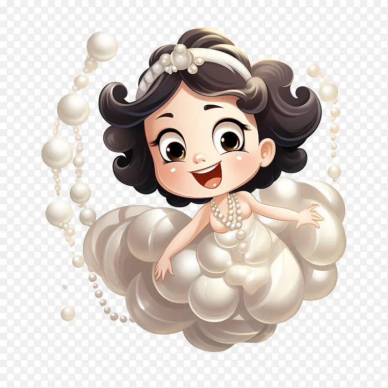 佩戴珍珠日-婚礼蛋糕