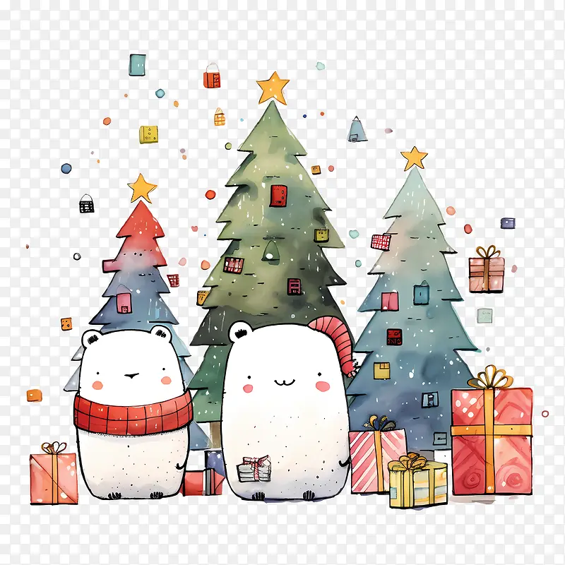 圣诞贺卡日-手绘