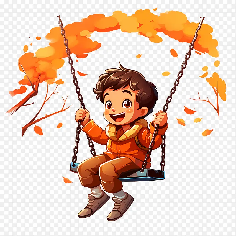 秋天的秋千-秋天的树叶