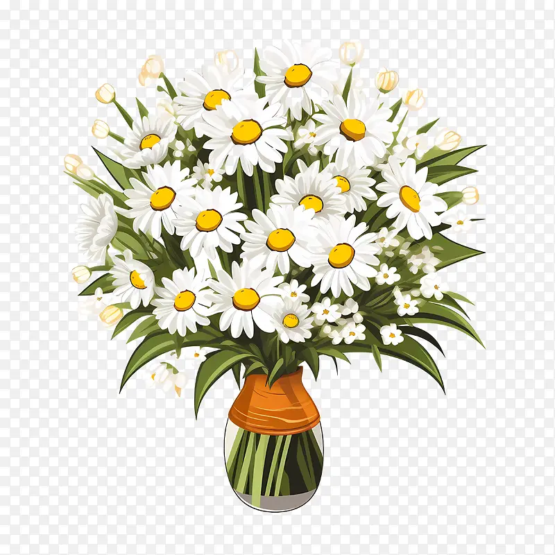 雏菊花-花瓶里的花