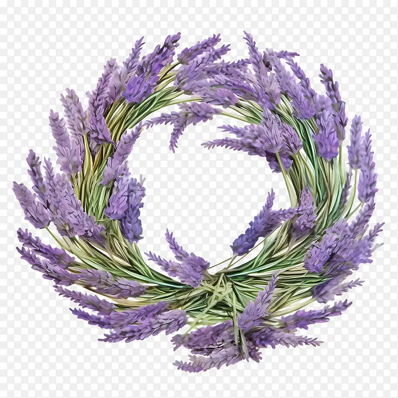 薰衣草花环-花艺设计