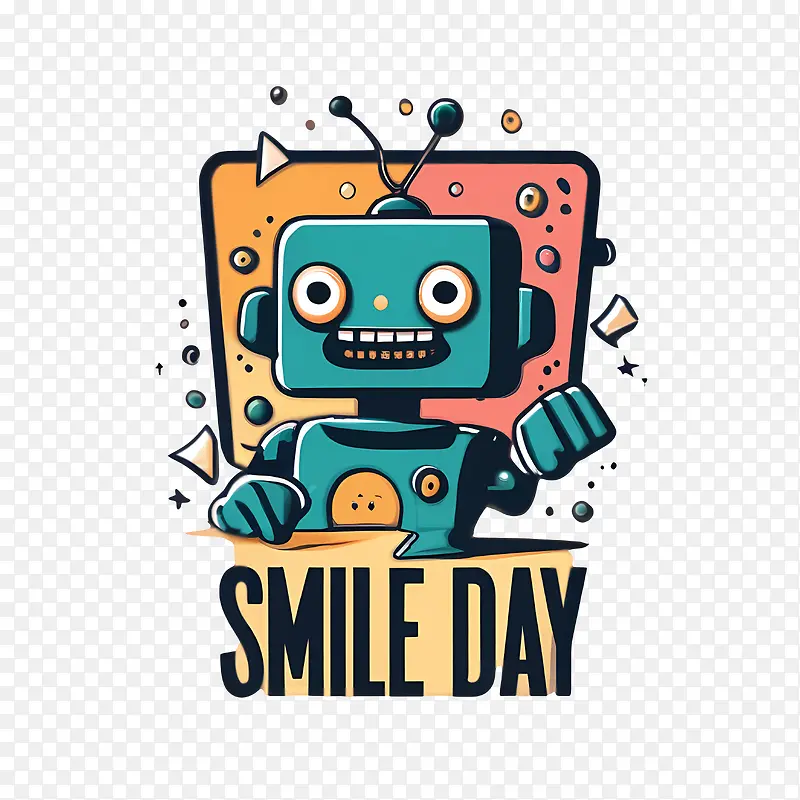 世界微笑日-世界微笑日机器人微笑有趣可爱