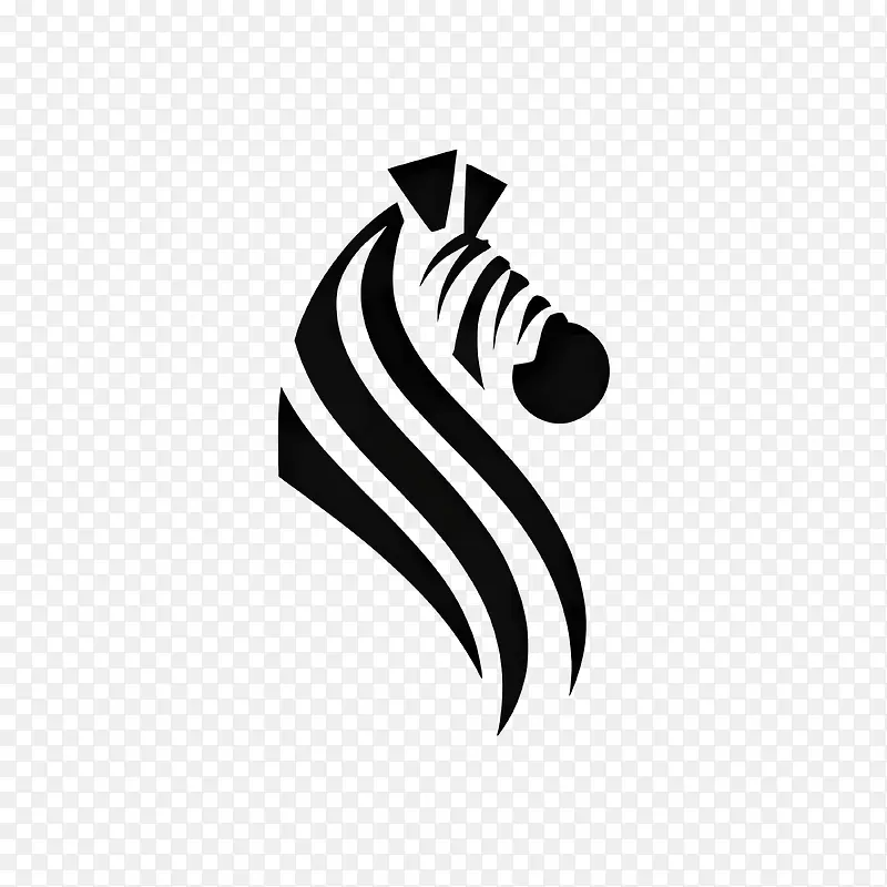 斑马标志-斑马标志斑马黑色剪影轮廓