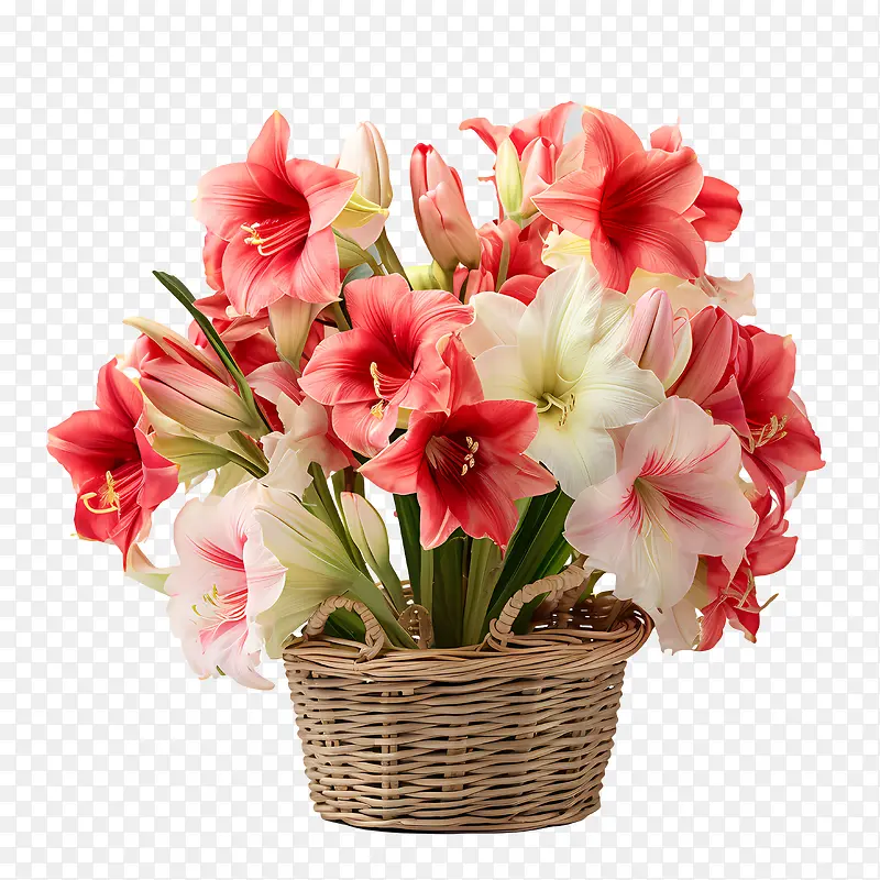 孤挺花-孤挺花花瓶花篮白色