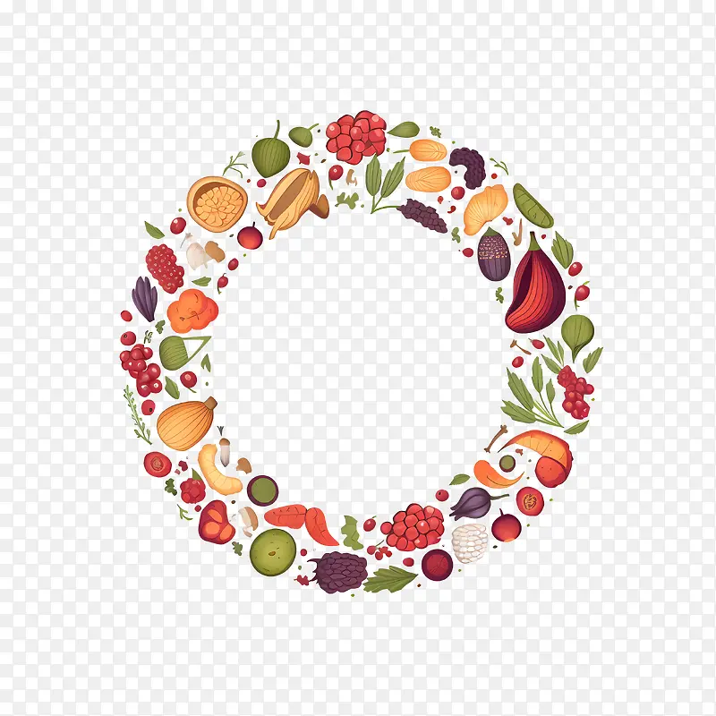 世界素食日-世界素食日水果蔬菜花圈有机