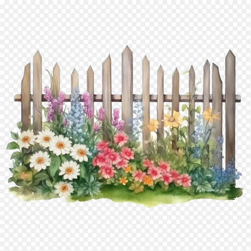 木制花园围栏-橙色
