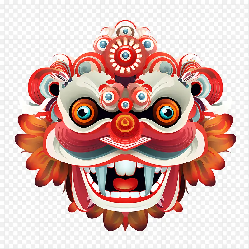 中国舞狮头-中国舞狮头狮子面具狮子头狮子面具