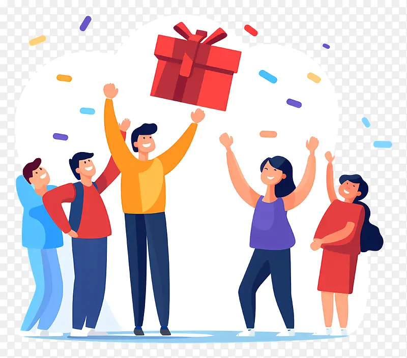 生日聚会——集体用蛋糕,演讲和装饰品庆祝生日；欢乐的气氛