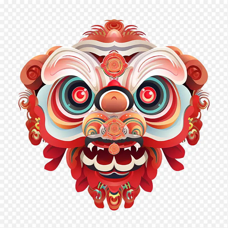 中国舞狮头-中国舞狮头狮头面具野生动物头饰