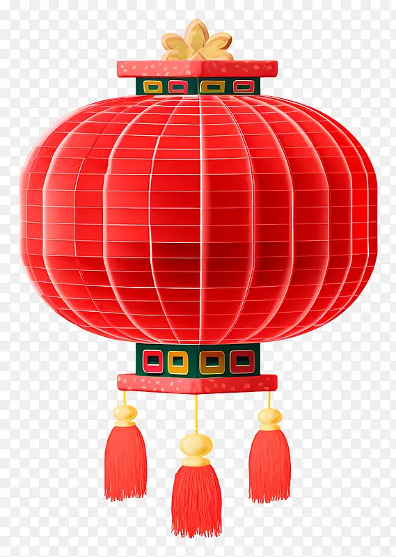 红灯笼-挂在木框上的点燃的红灯笼