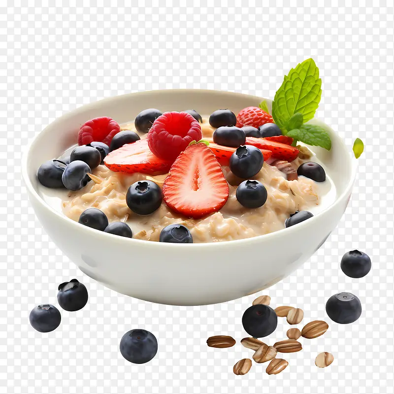燕麦片日-燕麦片日燕麦浆果香蕉蜂蜜