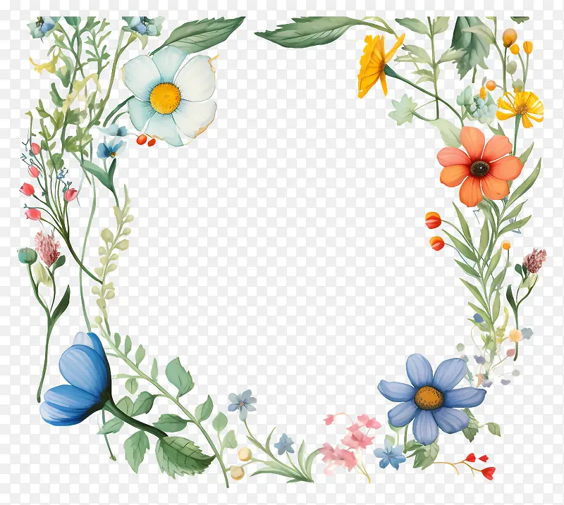 花环-黑色背景上的彩色花环插图