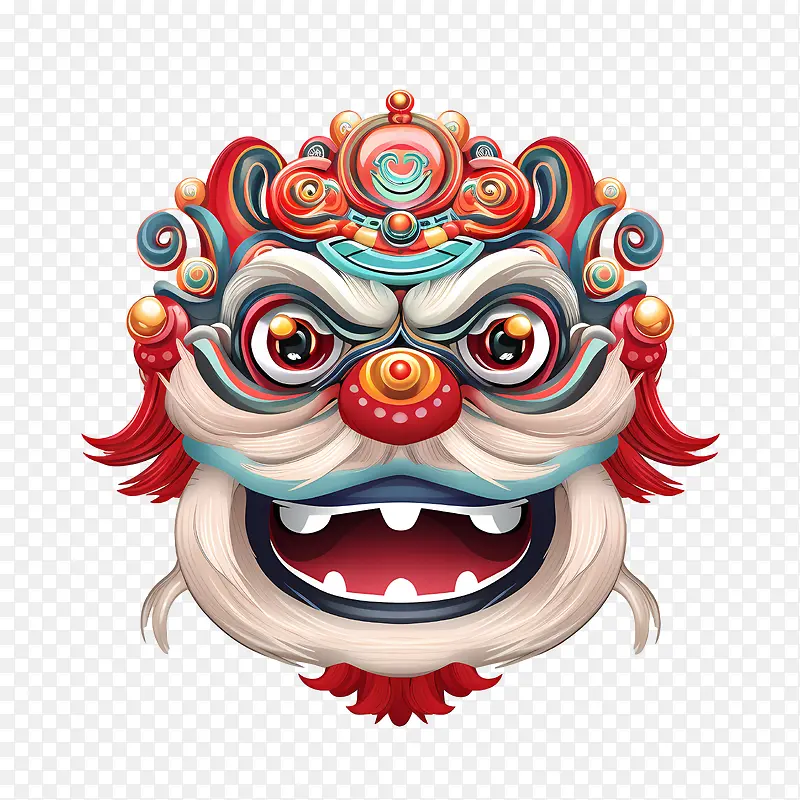 中国舞狮头-中国舞狮头狮子面具中国面具面具狮子