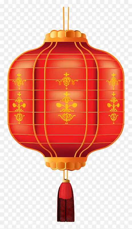 中国灯笼-带有红色和金色口音的中国灯笼