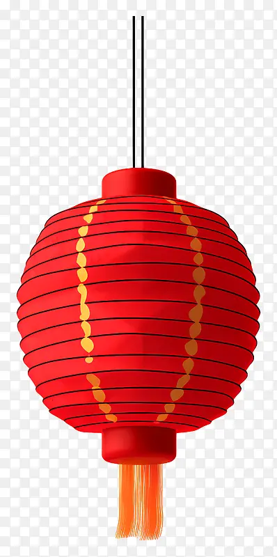 红纸灯笼-挂在黑色上的金色设计的红灯笼