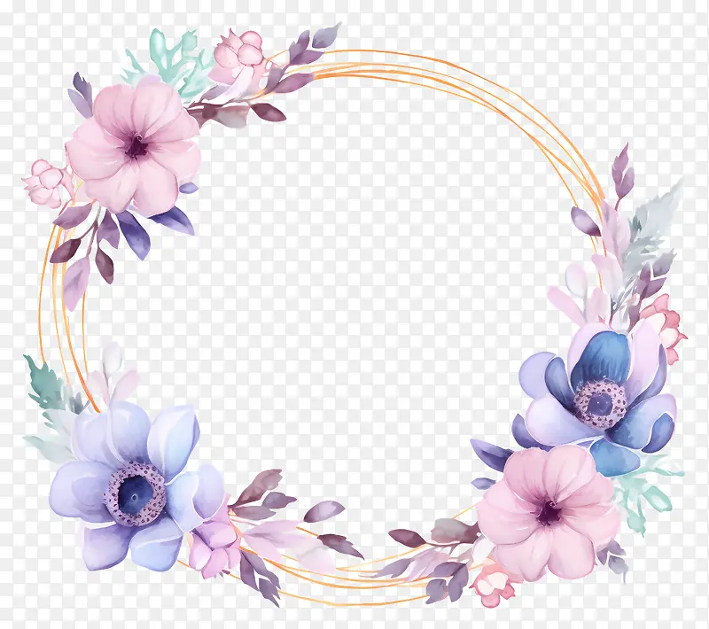花环-黑色背景上的彩色花环