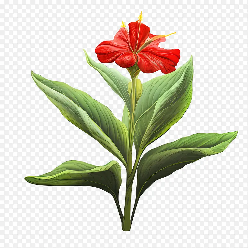 美人蕉-红色的花