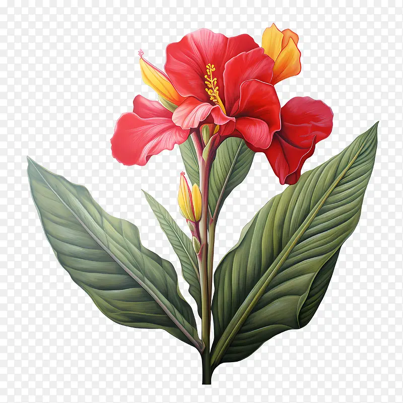 美人蕉-红色的花