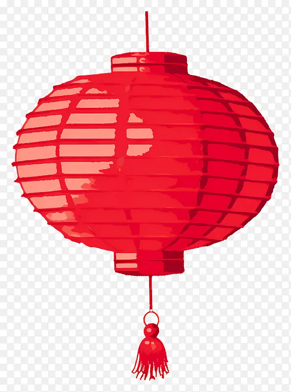 红灯笼-流苏随风飘扬的红灯笼