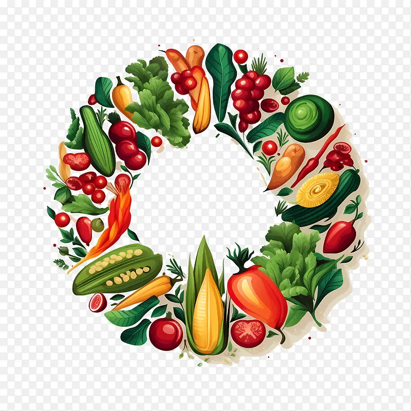 世界素食日-世界素食日黄瓜胡萝卜辣椒西兰花